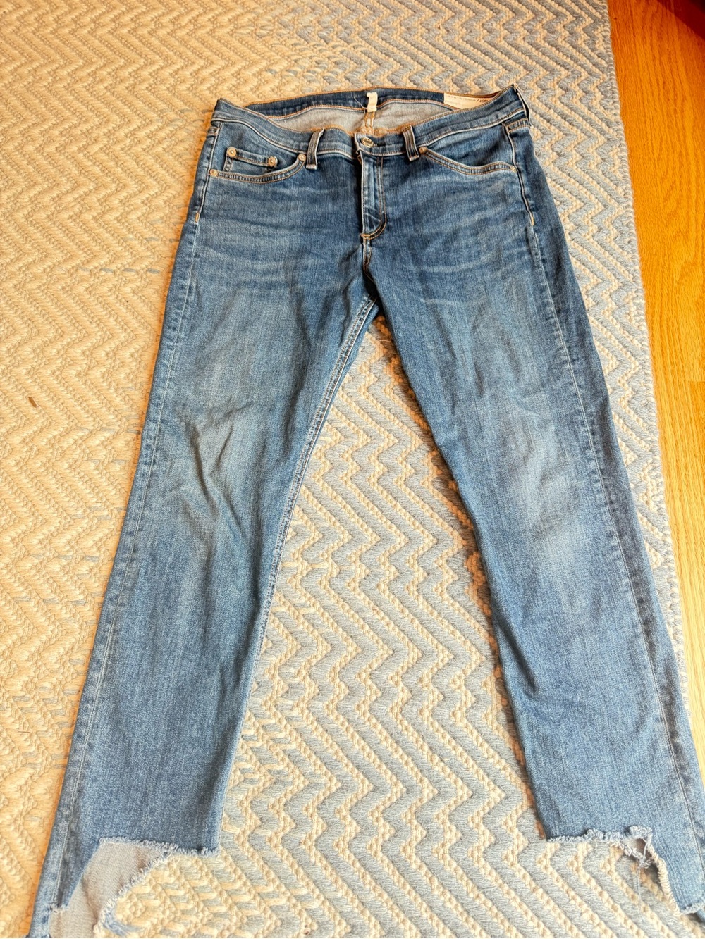 rag & bone Mid Wash Straight-Leg Jeans